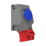 Bemis 16A CEE Norm 90° Eğik Pano Prizli Duvar Prizi 3P+E+N 380V AC IP44