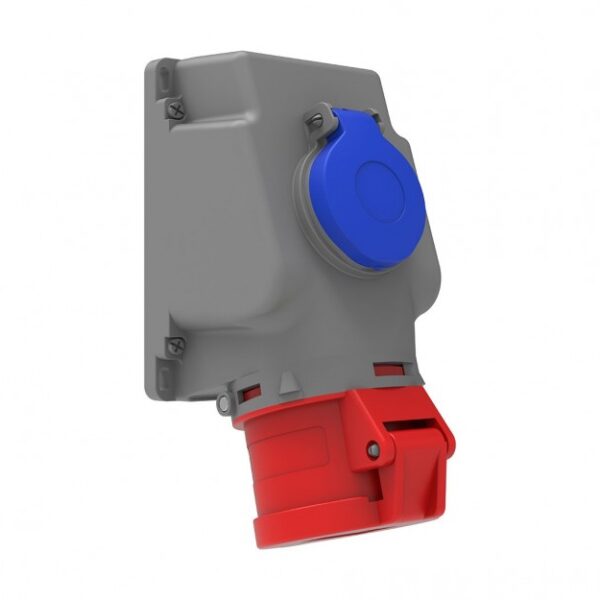 Bemis 16A CEE Norm 90° Eğik Pano Prizli Duvar Prizi 3P+E+N 380V AC IP44