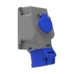 Bemis 32A CEE Norm 90° Eğik Pano Prizli Duvar Prizi 2P+E 220V AC IP44