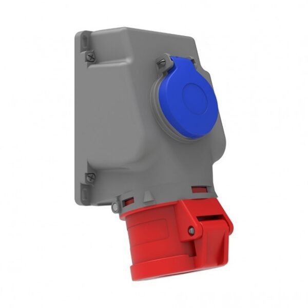 Bemis 32A CEE Norm 90° Eğik Pano Prizli Duvar Prizi 3P+E 380V AC IP44