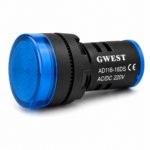 GWEST Ø 22mm Led’li Si̇nyaller Mavi 220V. AC-DC