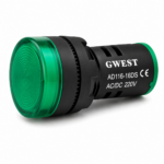 GWEST Ø 16mm Led’li Si̇nyaller Yeşil 220V. AC-DC