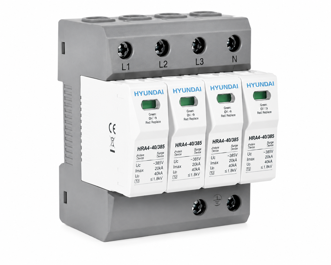 Hyundai Electric TİP1+TİP2 3P+N 60kA 280V PARAFUDR Hyundai Electric TİP1+TİP2 3P+N 60kA 280V PARAFUDR