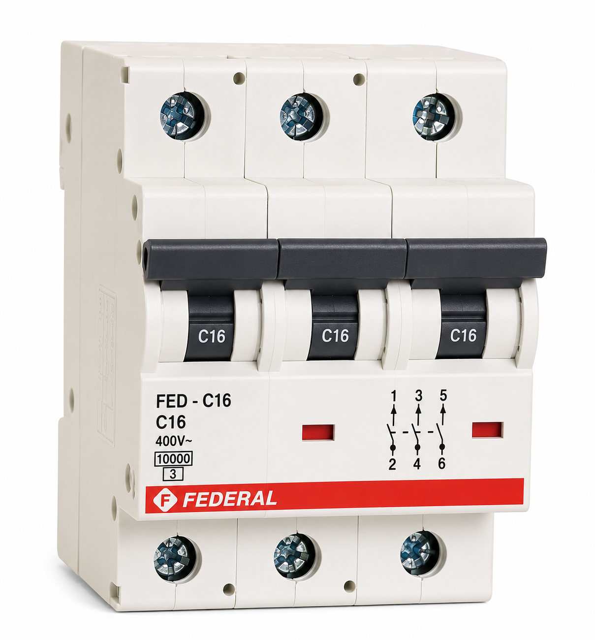 Federal C Tipi 10kA 3P 6A Otomatik Sigorta Federal C Tipi 10kA 3P 6A Otomatik Sigorta