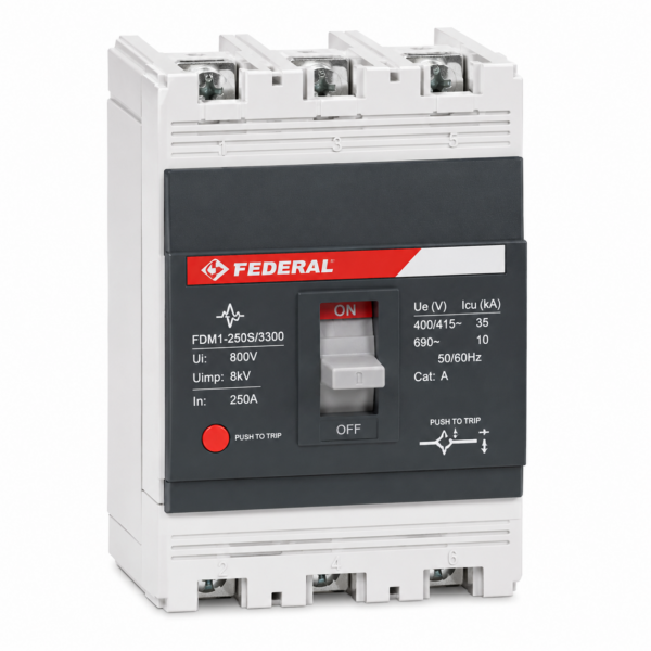 Federal F13 125A 3P Termik Ayarlı Kompakt Şalter 36kA